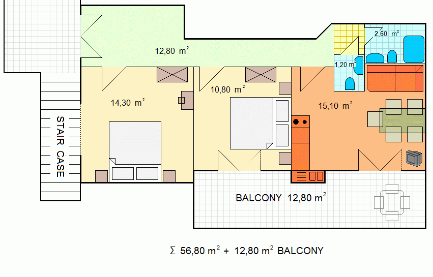 Tlocrt apartmana - 1 - 4